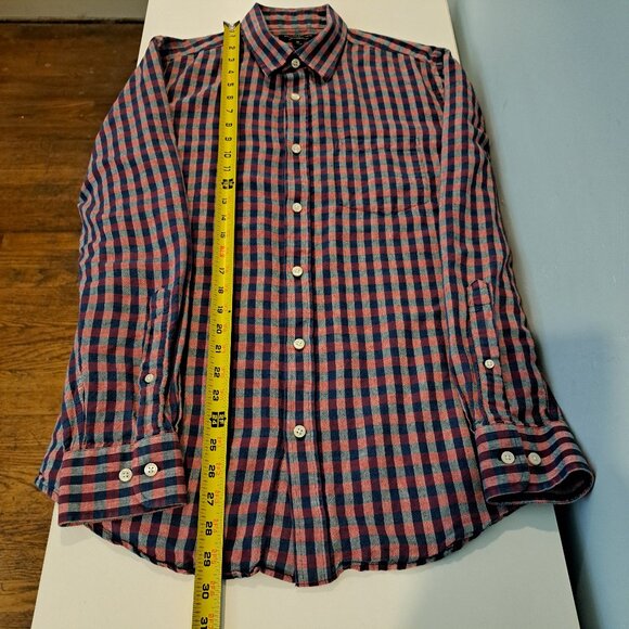 Banana Republic Men's Medium Linen Standard Fit Long Sleeve Button Down Shirt - Picture 13 of 14